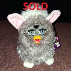 Vintage 1999 “Owl” Furby (1998 Series, Gen. 2) Shiny Dark Gray Fur, Works!